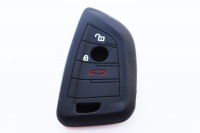Silicone Car Key Protector for BMW SUV Keyless Entry - Black Photo