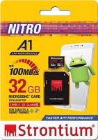 Strontium 32GB NITRO Micro SDXC A1 UHS-I Card with Adaptor Photo