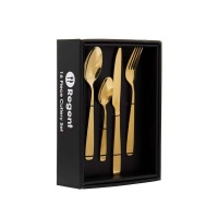 Regent Camden S/Steel Cutlery 16 Piece Set - Gold Photo