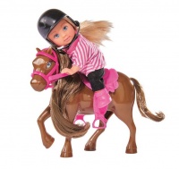 Evi Love Pony & 12cm Doll - Brown Photo