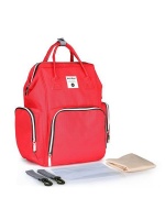 Iconix Nappy Bag Backpack with Wipe Case - Red Photo