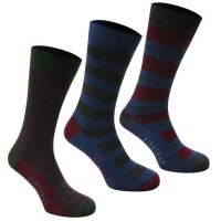 Firetrap Men's 3 Pack Formal Socks - Striped Photo