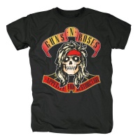 RockTs Mens Guns N' Roses Bandana Skull T-Shirt Photo
