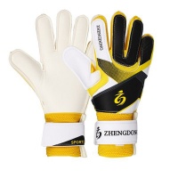 Adult Goalkeeper Gloves - White Yellow & Black Photo