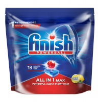 Finish Auto Dishwashing All in One Tablets Lemon - 13's Tablet Photo