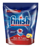 Finish Auto Dishwashing All in One Tablets Lemon - 24's Tablet Photo