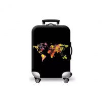 Iconix Printed Luggage Protector | World Map Photo