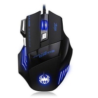 Zelotes 7200 DPI 7 Buttons LED Optical USB Wired Gaming Mouse - Black Photo