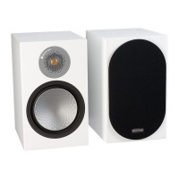Monitor Audio Silver 100 Bookshelf Speakers - White Photo