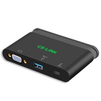 CE-LINK Thunderbolt 3 USB-C 3.1 to VGA /USB 3.0 /USB-C HUB Photo