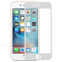 4D iPhone 6 Curved Edge Tempered Glass Screen Protector - White Photo