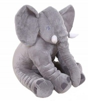 Totland Elephant Plush Pillow - Grey Photo