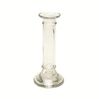 Clear Glass Candle Holder - 18cm Photo