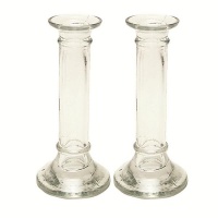 Clear Glass Candle Holder - 18cm Photo