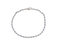 Miss Jewels Blue CZ Tennis Bracelet in 925 Silver Photo