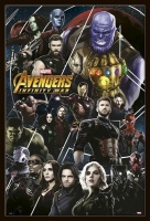 Avengers - Infintiy War Group poster with Black Frame Photo