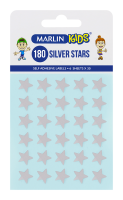Marlin: Self Adhesive Labels - 180 Silver Stars Photo