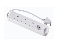 MTS 5 Way Multiplug with Surge Protection - White Photo