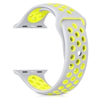 Apple 42mm Hole Band for Watch - Silver & Yellow Photo