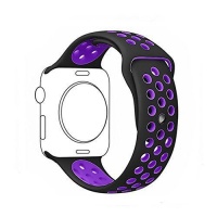 Apple 42mm Hole Band for Watch - Black & Purple Photo