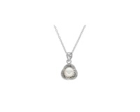 Miss Jewels 0.02ct Diamond 925 Silver Pendant & Necklace Photo