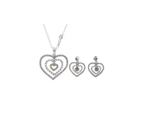 Miss Jewels 2.25ctw Heart Jewelery set in 925 Sterling Silver Photo