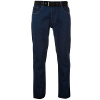 Pierre Cardin Men's Web Belt Jeans - Solid Mid [Parallel Import] Photo