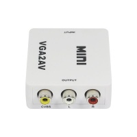 VGA2AV Mini VGA to AV RCA Converter for PC & Audio Photo