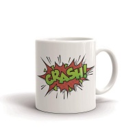 MugNolia Comic Book Words Crash! Coffee Mug Photo
