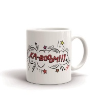 MugNolia Comic Book Words Ka-Boom! Coffee Mug Photo