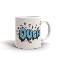 MugNolia Comic Book Words Ouch! Coffee Mug Photo