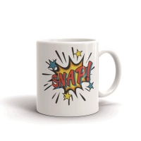 MugNolia Comic Book Words Snap! Coffee Mug Photo