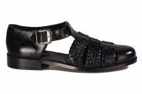 Ferradini Mens Weave Sandal - Black Photo