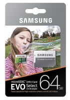Samsung 64GB MicroSDXC EVO Select Class 10 MicroSD Card Photo
