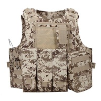 Military Army Airsoft Molle Combat Tactical Vest - Desert Digital Photo