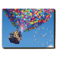 LASA Wall Art Painting with Clock - Fly Home Photo