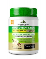Natures Nutrition Super Greens & Reds with Protein - Natural Vanilla Photo