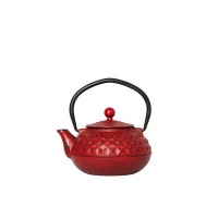 Regent - Cast Iron Chinese Teapot - Red Photo