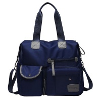 Multi Pocket Nylon Handbag & Crossbody Bag - Dark Blue Photo