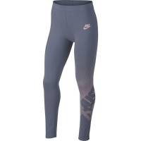 Nike Girls Sportswear Graphic Leggings - Ashen Slate & Pink Photo