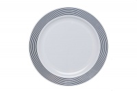 Gizmo - Elegant 26cm Silver Lined Rim Plates - Set Of 4 Photo