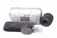 Wonder Towel White Marble Luxury Cosmetic Bag Collection - Grey Photo
