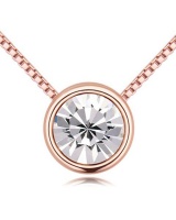 Btime Rose Gold Tube Set Pendant with Crystals from Swarovski Photo