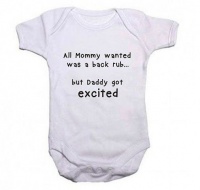 Qtees Africa All Mommy Wanted Was a Back Rub Baby Grow - Short Sleeve Photo