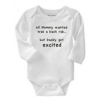 Qtees Africa All Mommy Wanted Was a Back Rub Baby Grow - Long Sleeve Photo