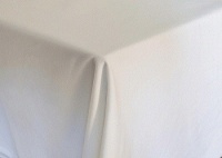 DSA - 300cm Polyteq Circular Stain Resistant Tablecloth - White Photo