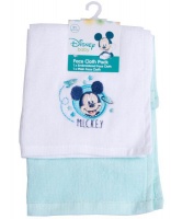 Mickey Mouse - Blue Face Cloth - Set Of 2 Photo