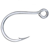 Mustad 10121PP1/0 Inline Jigging Fishing Hook - Silver Photo