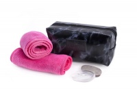 Wonder Towel Black Marble Cosmetic Bag Collection - Pink Photo