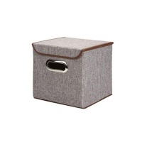 Iconix Eyelet Foldable Box Shaped Storage Organizer - Grey Photo